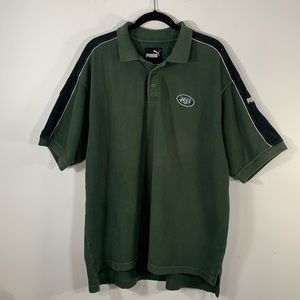 Puma Men’s NFL Jets XL Short Sleeve 100% Cotton Embroidered Green Polo Shirt
